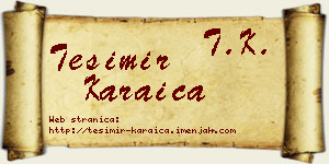 Tešimir Karaica vizit kartica